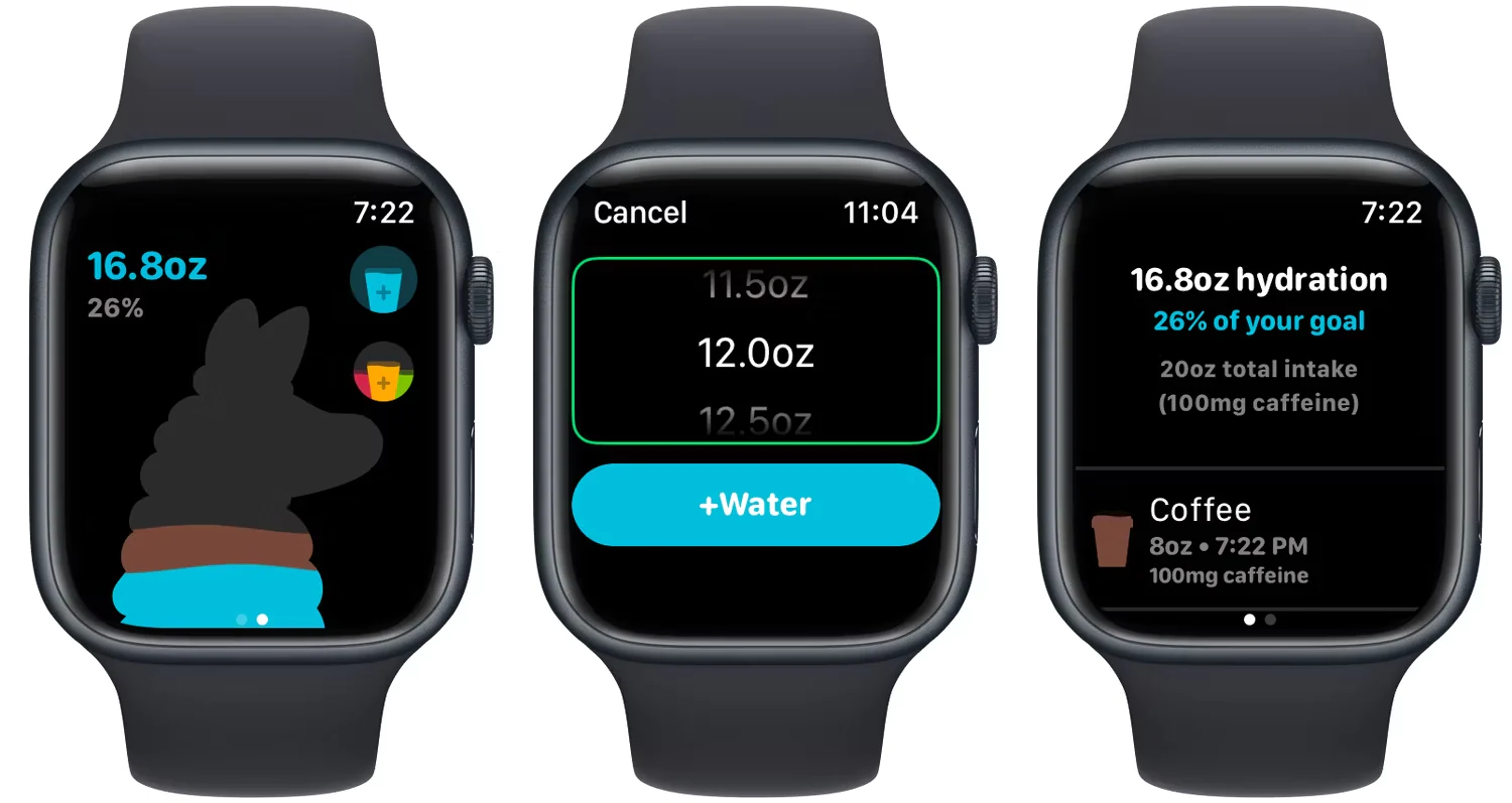 Waterllama apple watch app