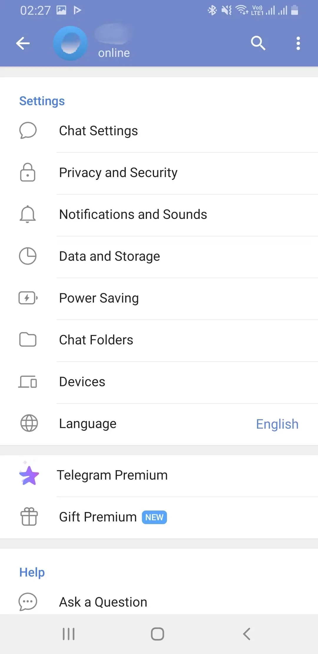 تنظیمات تلگرام